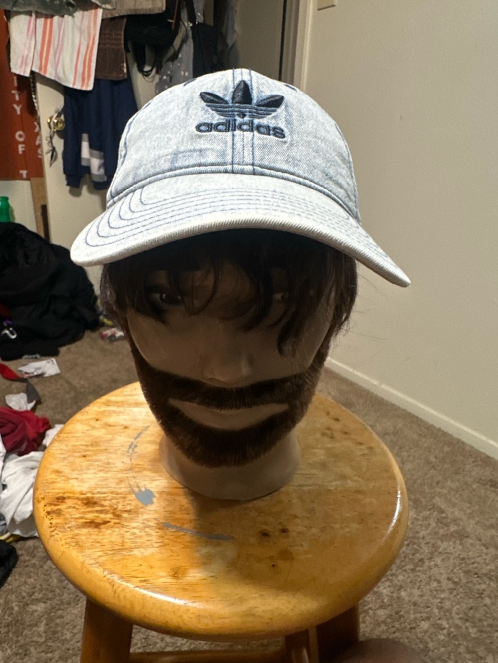 Vintage Adidas “triple denim” hat 00s
